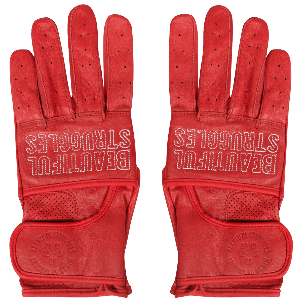Leather Gloves Red