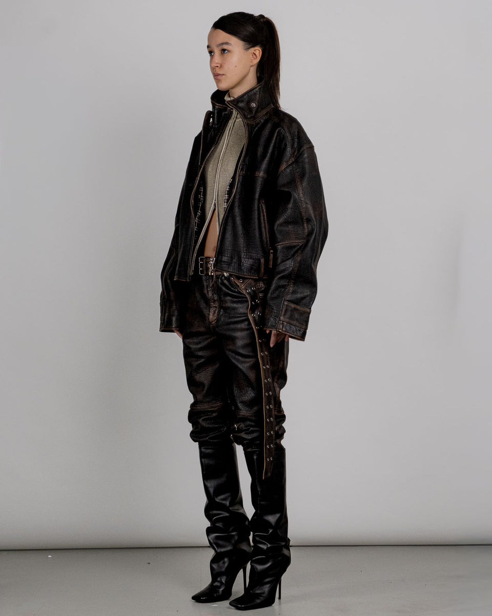 A Boxy Leather Jacket