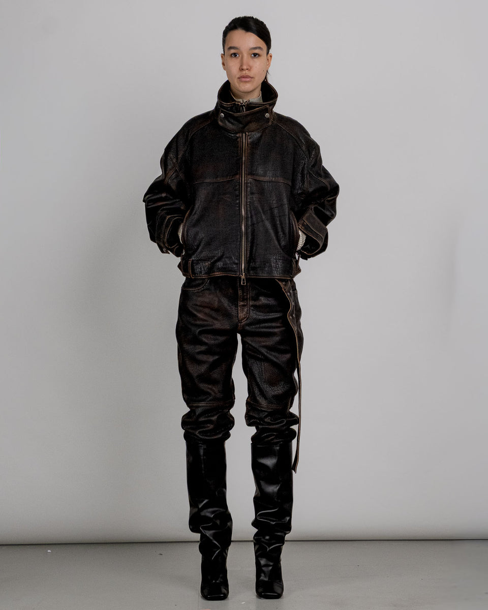 A Boxy Leather Jacket