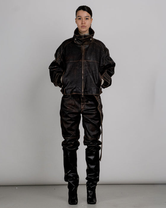 A Boxy Leather Jacket