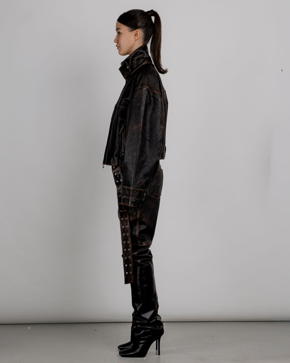 A Boxy Leather Jacket