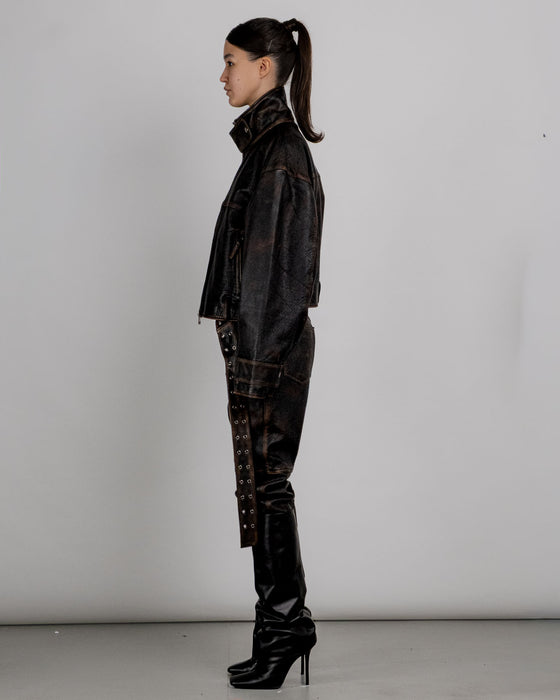 A Boxy Leather Jacket