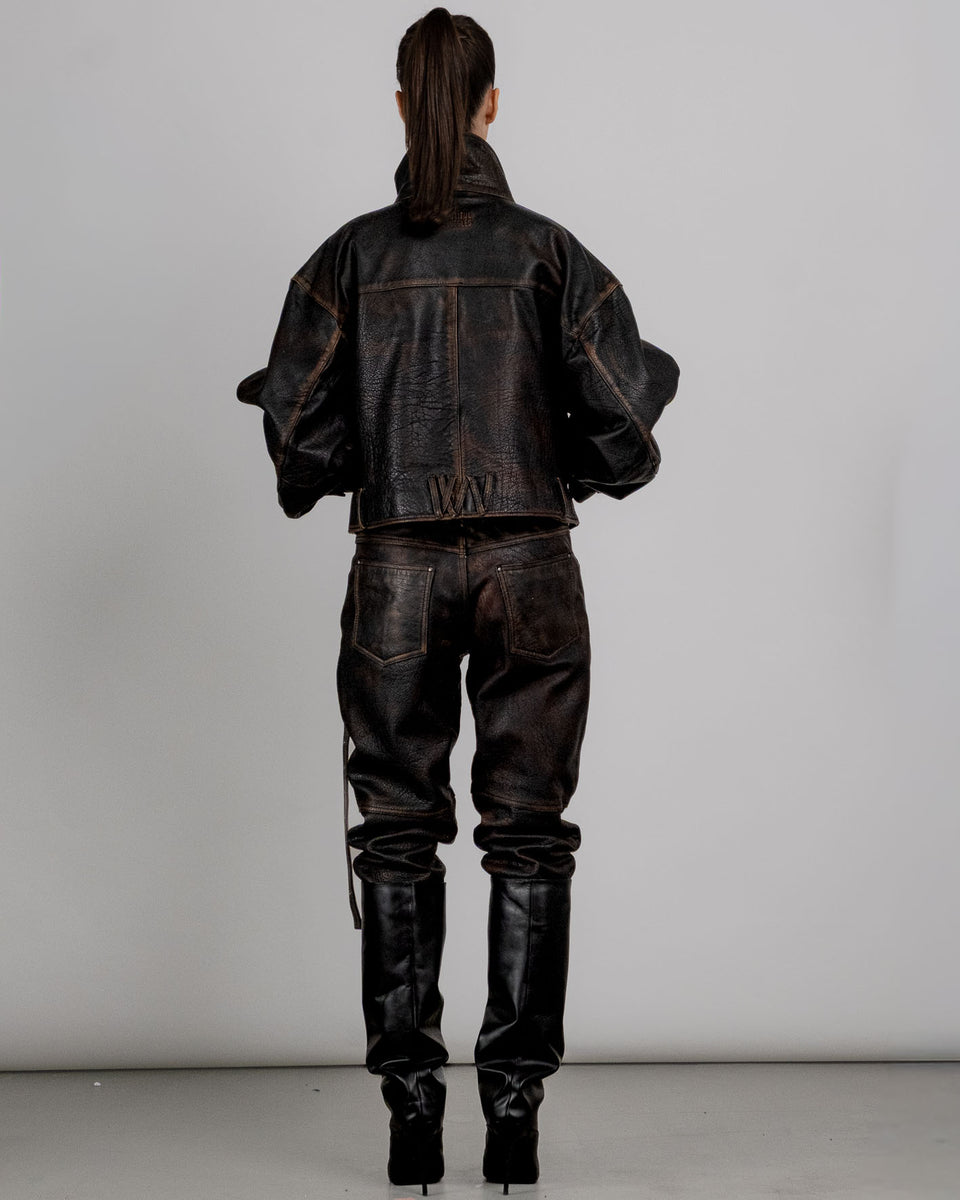 A Boxy Leather Jacket