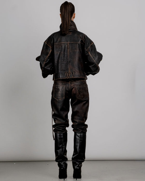 A Boxy Leather Jacket