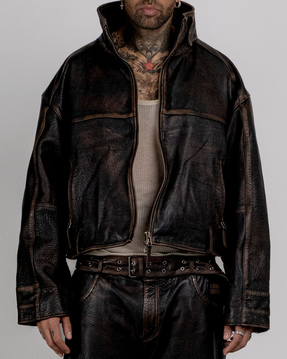 A Boxy Leather Jacket