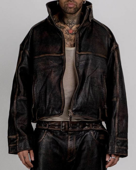 A Boxy Leather Jacket
