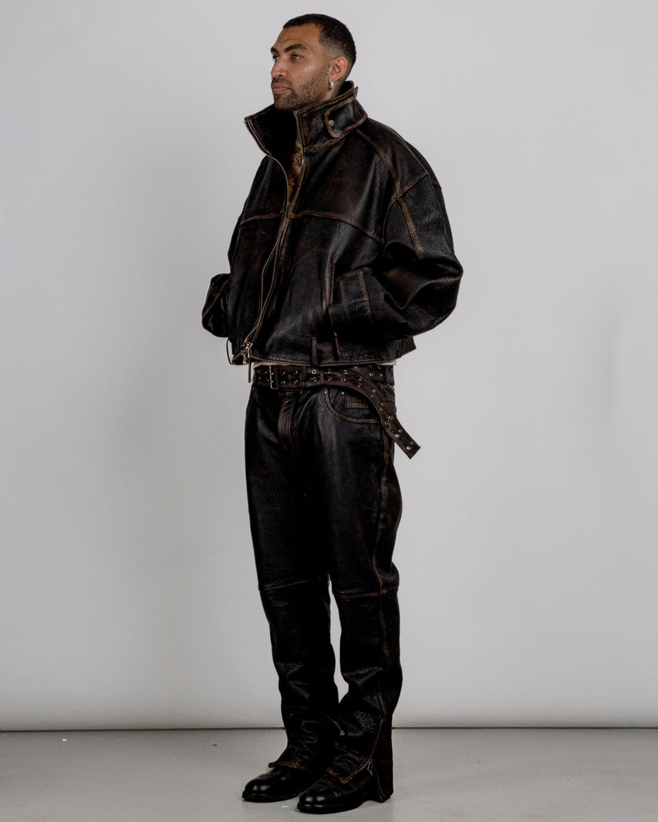 A Boxy Leather Jacket