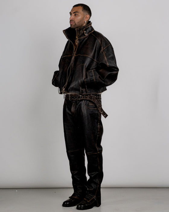 A Boxy Leather Jacket