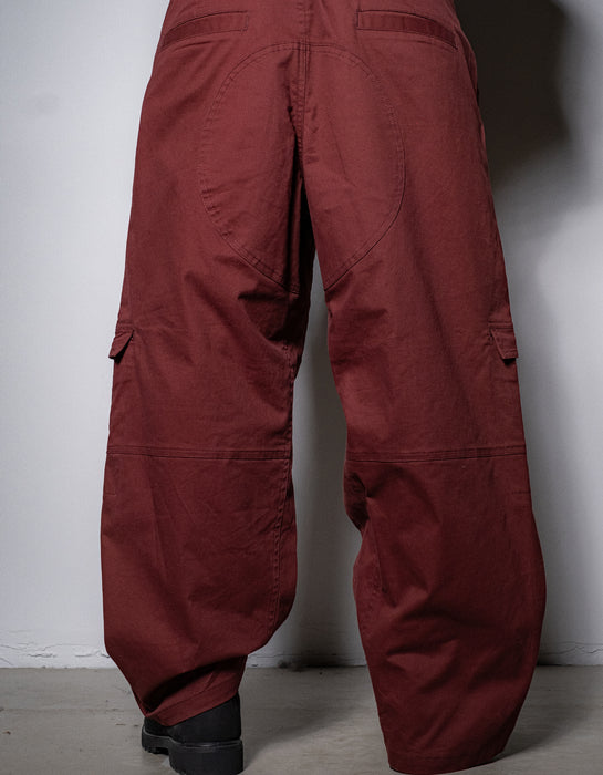 Nylon Cargo Pants Bordeaux