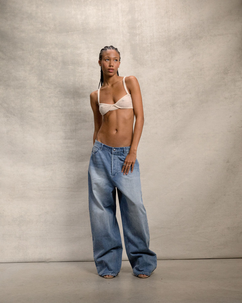 Wide Leg Denim Blue