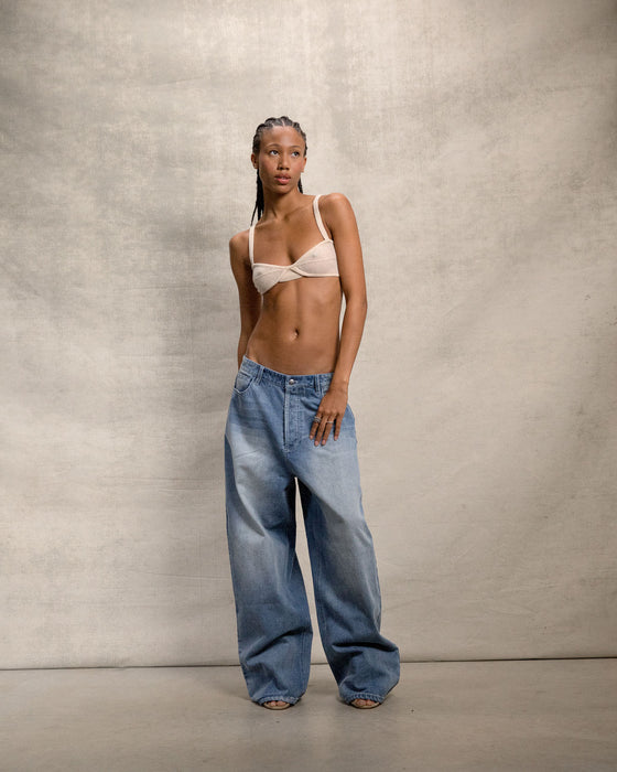 Wide Leg Denim Blue