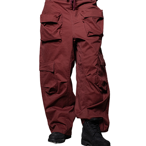 Nylon Cargo Pants Bordeaux