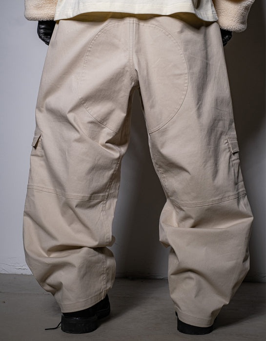 Nylon Cargo Pants Beige