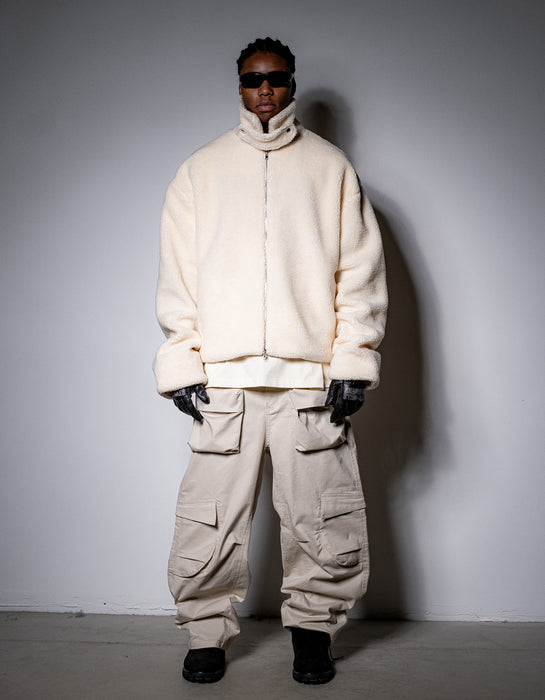 Nylon Cargo Pants Beige