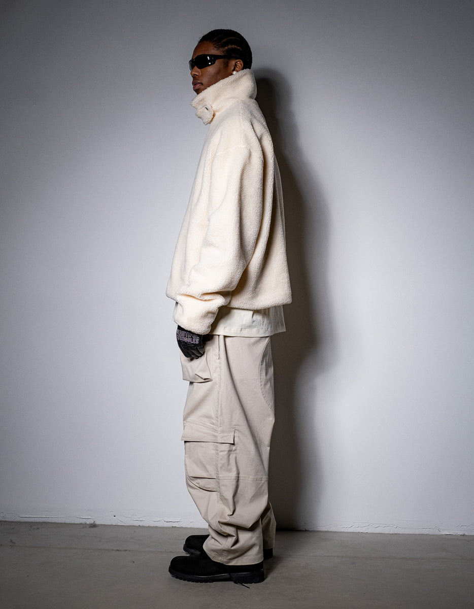 Nylon Cargo Pants Beige