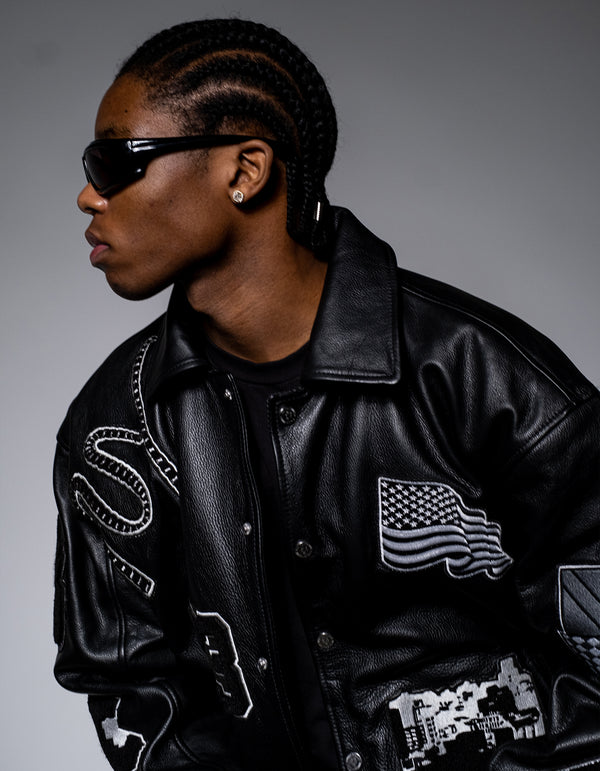 Leather Varsity Jacket
