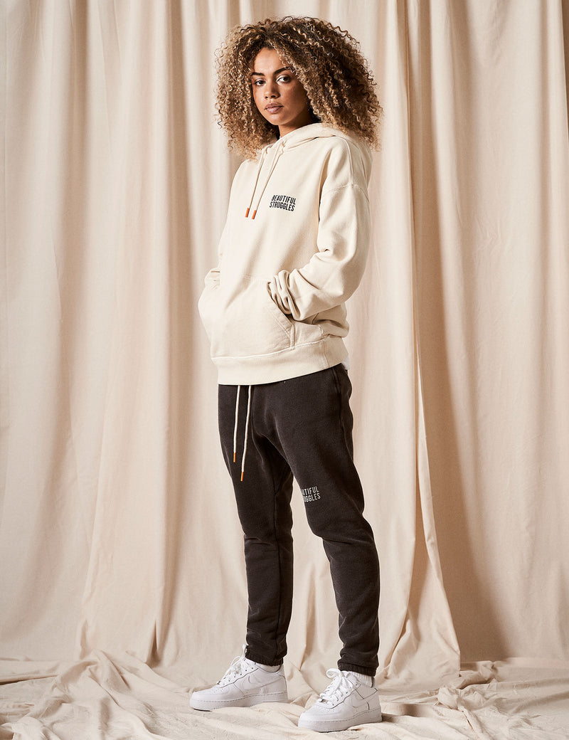 Hoodie "Logo" Creme