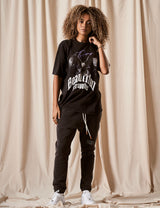 T-Shirt "Eagle Storm" Black Washed