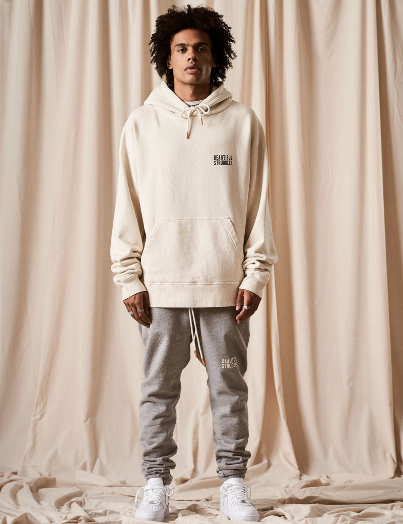 Hoodie "Logo" Creme