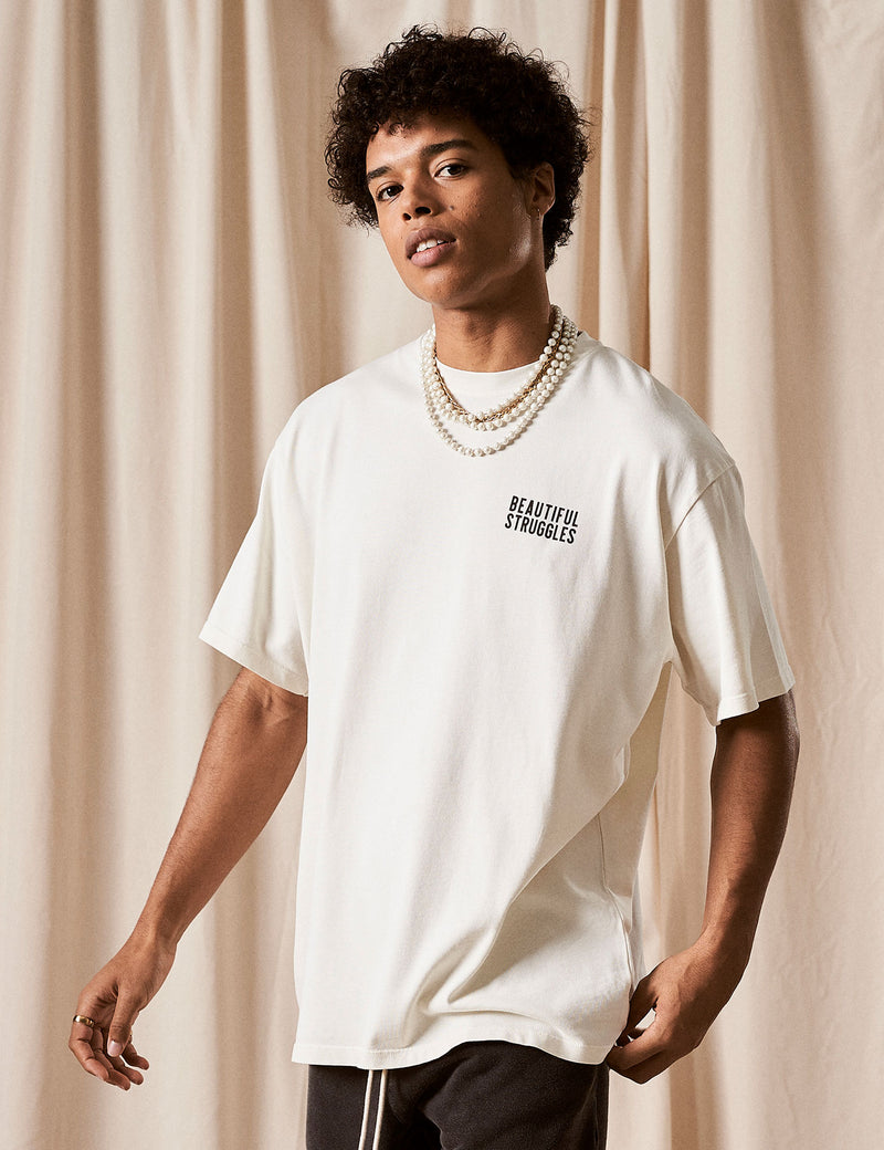 T-Shirt "Logo" Creme