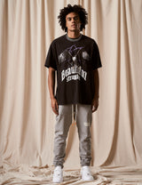T-Shirt "Eagle Storm" Black Washed