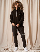 Hoodie "Logo" Black Washed