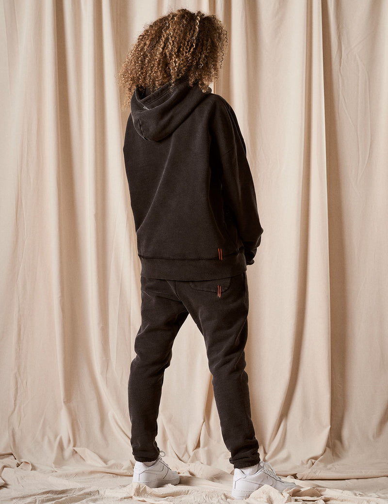 Hoodie "Logo" Black Washed