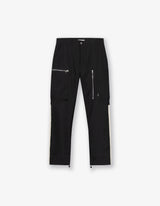 Contrast Cargo Pants Black