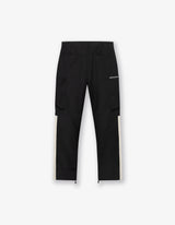 Contrast Cargo Pants Black