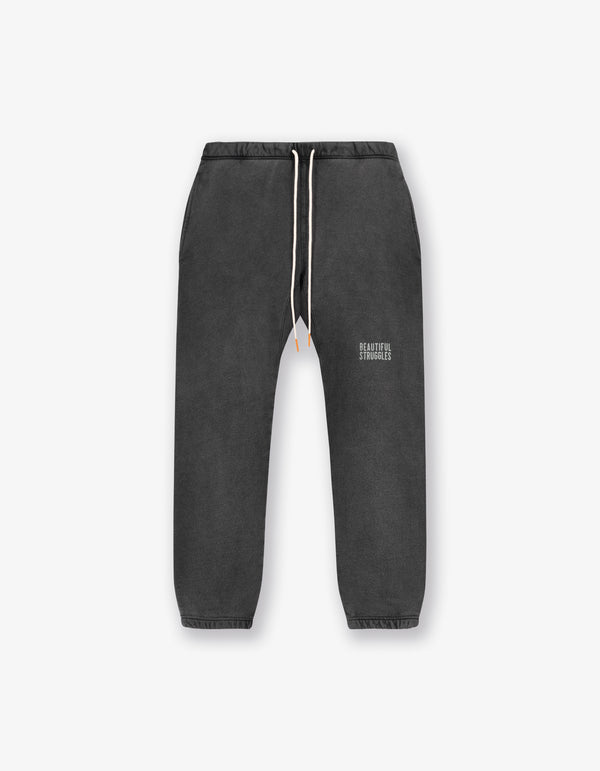 Sweatpant "Logo" Black Washed