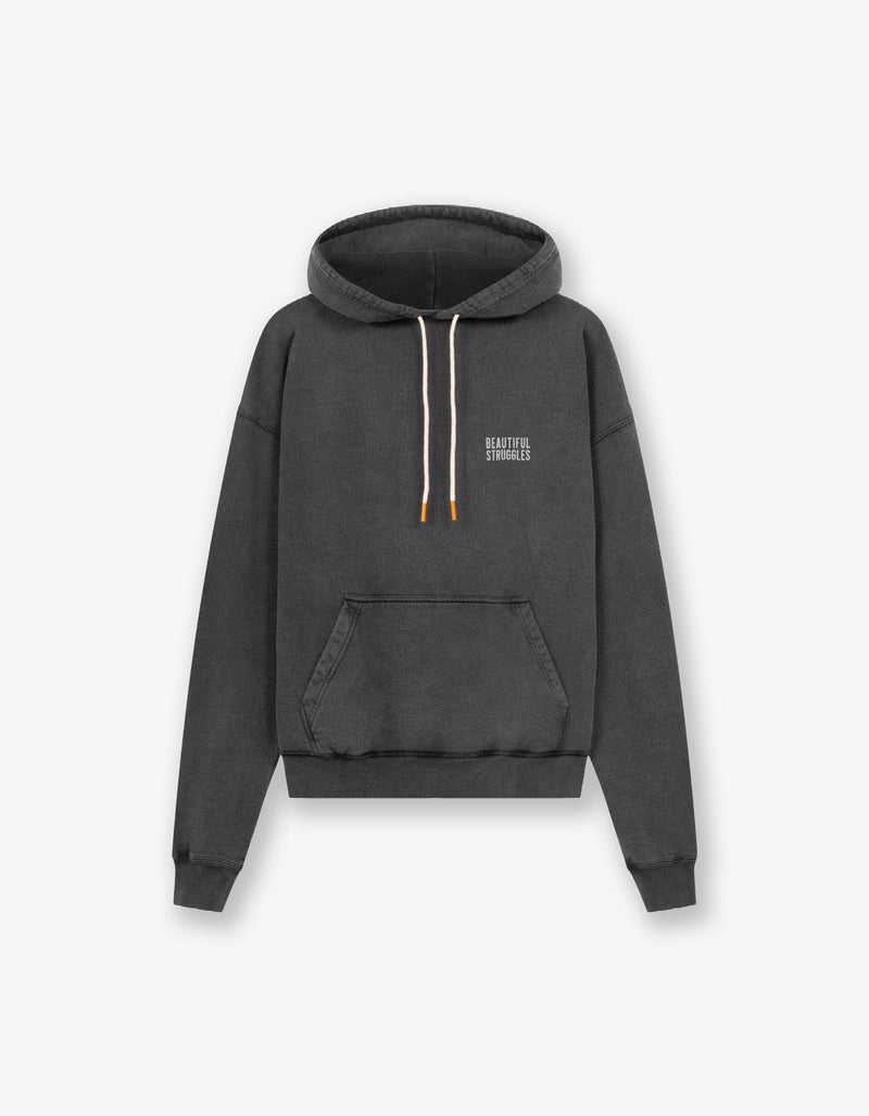 Hoodie "Logo" Black Washed