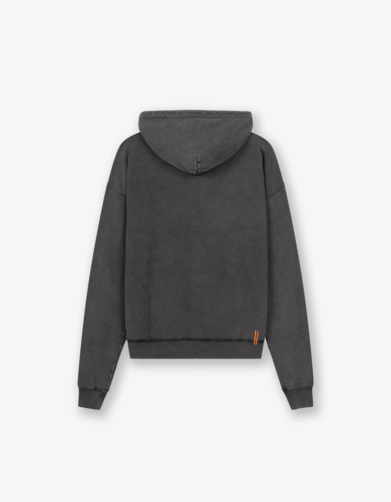 Hoodie "Logo" Black Washed