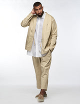 Wide Leg Chino Beige
