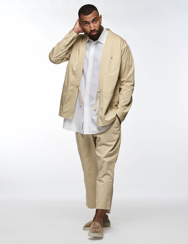 Wide Leg Chino Beige