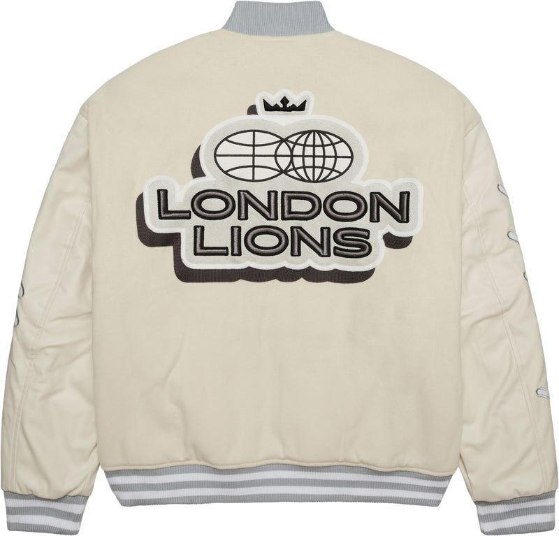 Varsity Jacket Purple&Cream