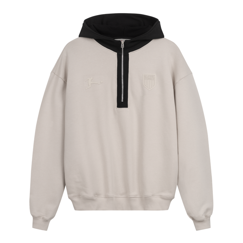 BS x Bundesliga Quarter Zip Hoodie Beige & Black
