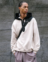 BS x Bundesliga Quarter Zip Hoodie Beige & Black